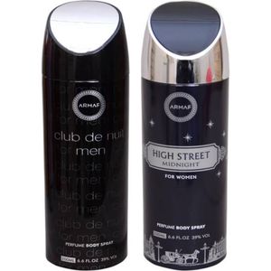 Armaf Club De Nuit Men High Street Midnight Perfume Body Spray For Men Women 200ml Each