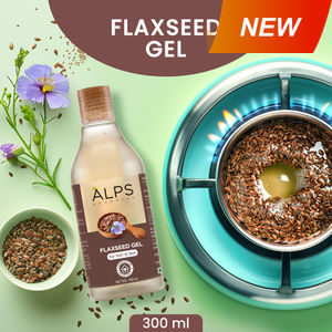Alps Goodness Flaxseed Gel (300 ml) | For Hair & Skin | Frizz-Control | Smoothening | Moisture Rich | Soft Long Hair