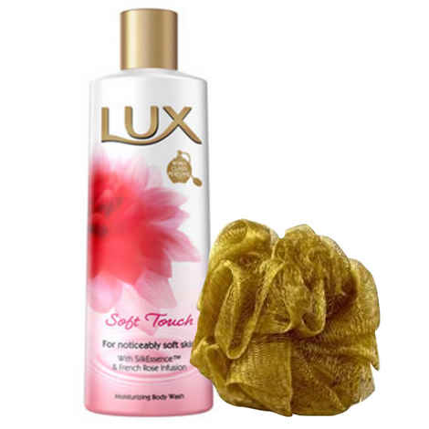 Buy Lux Soft Touch Body Wash (240 ml) + Loofah Free - Purplle