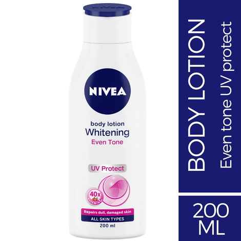 Buy Nivea Body Lotion, Whitening Even Tone UV Protect (200 ml) - Purplle