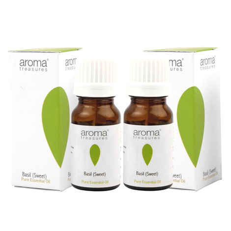 Buy Aroma Treasures Basil (sweet) Essential Oil Pack Of 2 (20 ml) - Purplle