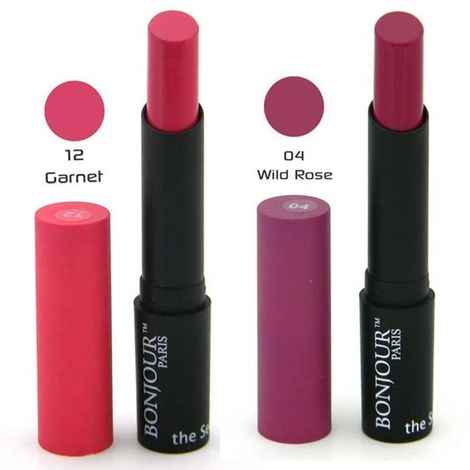 Buy Bonjour Paris Super-Matt Lipstick - Strawberry Pink (3.5 g x 2 pcs combo) - Purplle