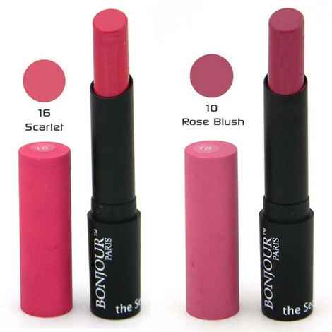 Buy Bonjour Paris Super-Matt Lipstick - Pink Rose (3.5 g x 2 pcs combo) - Purplle