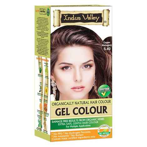 Buy Indus Valley Organically Natural Gel Colour Copper Mahogany 5.4 (276 g) - Purplle