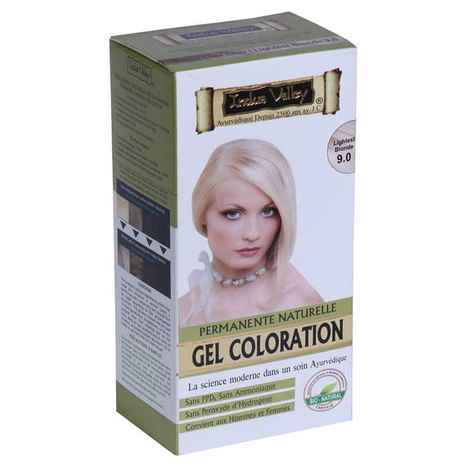 Buy Indus Valley Organically Natural Gel Hair Colour Lightest Blonde 9.00 (276 g) - Purplle