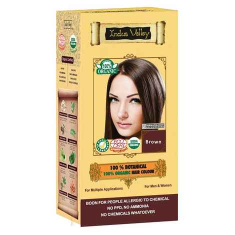 Buy Indus Valley 100% Botanical Organic Healthier Hair Colour Brown (182 g) - Purplle