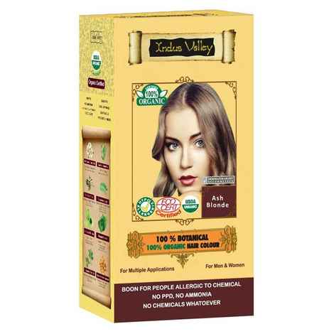 Buy Indus Valley 100% Botanical Organic Healthier Hair Colour Ash Blonde (182 g) - Purplle