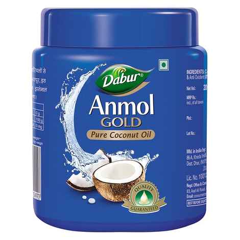Buy Dabur Anmol Gold Pure Coconut Oil (500 ml) (Wide Mouth) - Purplle