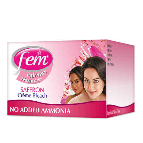 Buy Fem Fairness Naturals Saffron Creme Bleach (24 g) - Purplle