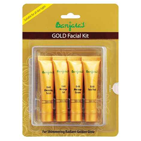 Buy Banjara's Facial Kit Gold (15 g *4) - Purplle