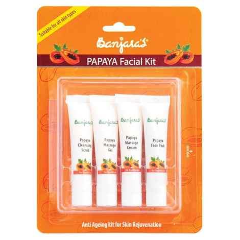 Buy Banjara's Facial Kit Papaya (15 g*4) - Purplle