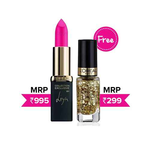 L'Oreal Paris Collection Exclusive By Liya's Delicate Rose (7 g) + Free L'Oreal L'Oreal Paris Color Riche Les Top Coats Gold 920