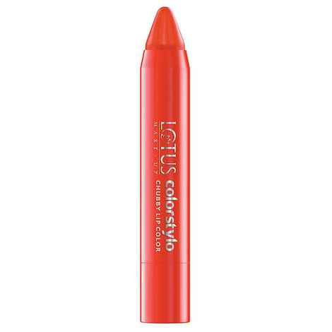 Buy Lotus Herbals Colorstylo Chubby Lip Color Orange Madness 209 (3.7 g) - Purplle