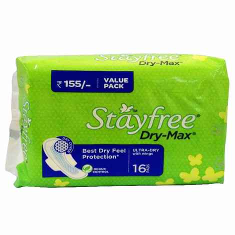 Buy Stayfree Drymax Ultra-Dry Wings 16'S - Purplle