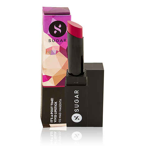 Buy SUGAR Cosmetics It's A-Pout Time! Vivid Lipstick - 03 Mad Magenta (Magenta) - Purplle