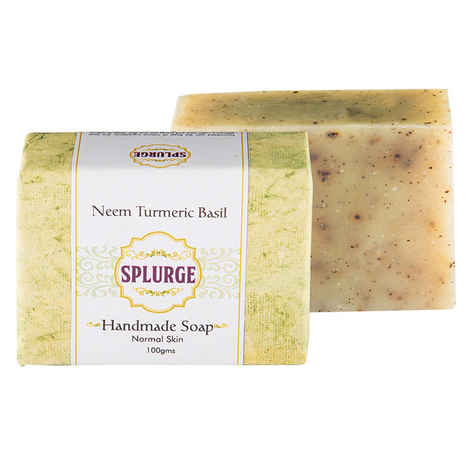 Buy Splurge Neem Turmeric Basil Handmade Soap (100 g) - Purplle