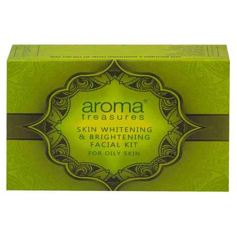Buy Aroma Treasures Skin Whitening And Brightening Facial Kit For Oily Skin Single Time (40 g) - Purplle