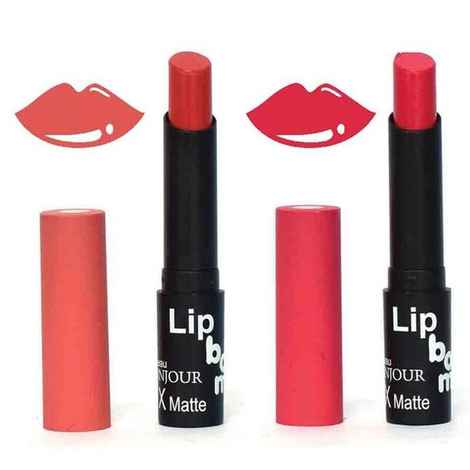 Buy Color Fever Creme Matte Lipstick - Coral / Garnet (3.5 g x 2 pcs combo) - Purplle