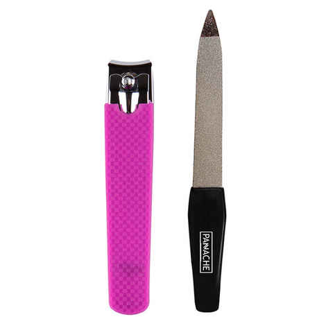 Buy Panache Nail Clipper Anti-Skid & Nail File Small - Purplle