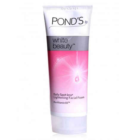 Buy Ponds White Beauty Daily Spot Less Lightening Facial Foam (100 g) - Purplle