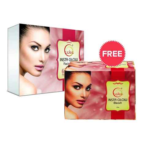 Buy Caleo Instaglow Facial Kit (250 g) + Free Caleo Insta Glow Bleach (250 g) - Purplle