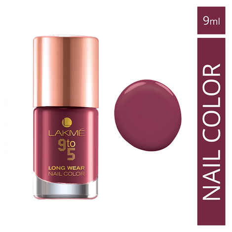 Buy Lakme 9 to 5 Long Wear Nail Color Mauve Mobile - Purplle