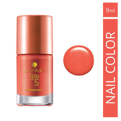 Buy Lakme 9 to 5 Nail Frostees Peach Frost (9 ml) - Purplle