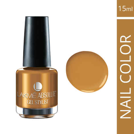 Buy Lakme Absolute Gel Stylist Nail Color Gold Glaze (15 ml) - Purplle