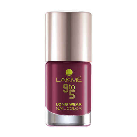 Buy Lakme 9 To 5 Long Wear Nail Color Purple Depth (9 ml) - Purplle
