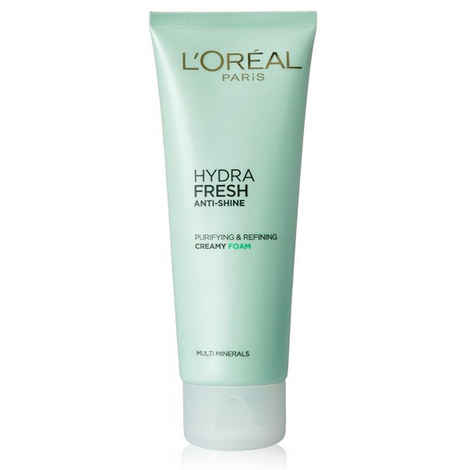 Buy L'Oreal Paris Hydra Fresh Anti Shine Purifying & Refining Creamy Foam (100 ml) - Purplle