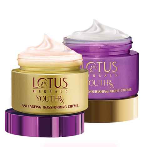 Buy Lotus Herbals YouthRx Power Regimen Pack with Anti-Ageing Day Cream and Night Cream, Reduces Fine Lines, Wrinkles, Boosts Glow, Ginger and Ginseng, For Oily, Dry, Combination Skin, 100 gm - Purplle