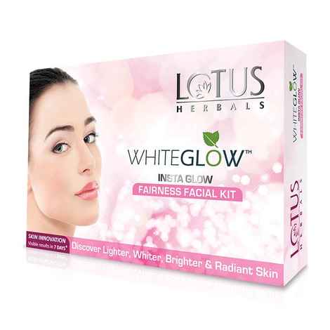 Buy Lotus Herbals Whiteglow Insta Glow 1 Facial Kit | For Radiant Glowing Skin | Natural Ingredients | 40g - Purplle