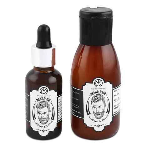 Buy The Man Company Almond and Thyme Beard Oil (30 ml) & Beard Wash Combo (100 ml) (130 ml) - Purplle