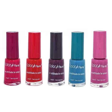 Buy Color Fever Nail Polish Value Pack Mini Pops Multi (5 ml x 5 pcs combo) - Purplle