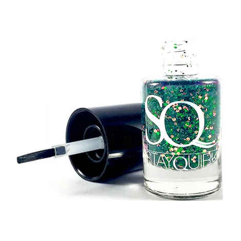 Buy Stay Quirky Nail Polish, Glitter, Green - Cray Cray 635 (10 ml) - Purplle