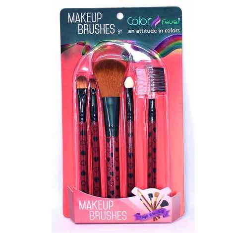 Buy Color Fever Makeup Brush Set Maroon - Purplle