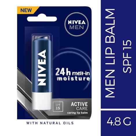 Buy NIVEA MEN Lip Care, Active Care Lip Balm, SPF 15, 4.8g - Purplle
