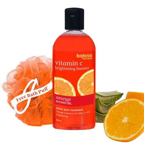 Buy BodyHerbals Ancient Ayurveda Brightening Booster Orange Shower Gel (200 ml) - Purplle