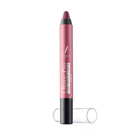 Buy Faces Canada Ultime Pro Starry Matte Lip Crayon Sultry Red 01 (2.8 g) + Free Sharpner - Purplle
