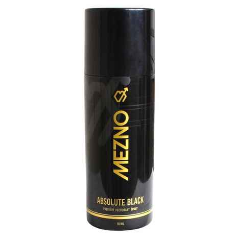 Buy Mezno Absolute Black Deodorant Body Spray For Men - No Gas-24 Hr Fresh Power Deo (150 ml) - Purplle