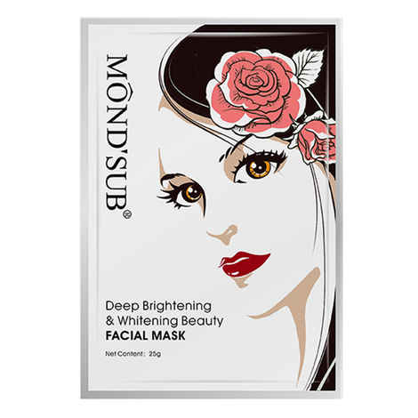 Buy MondSub Deep Brightening Whitening Beauty Face Mask Sheet Pack Of 6 - Purplle