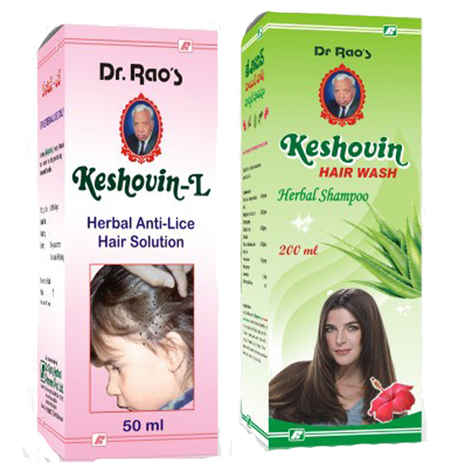 Buy Dr.Rao's Combo Of Keshovin-L (Anti-Lice Hair Tonic) (50 ml) + Keshovin Hair Wash (200 ml) - Purplle