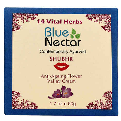 Buy Blue Nectar Anti Ageing Flower Valley Face Cream For Women (50 g) - Purplle