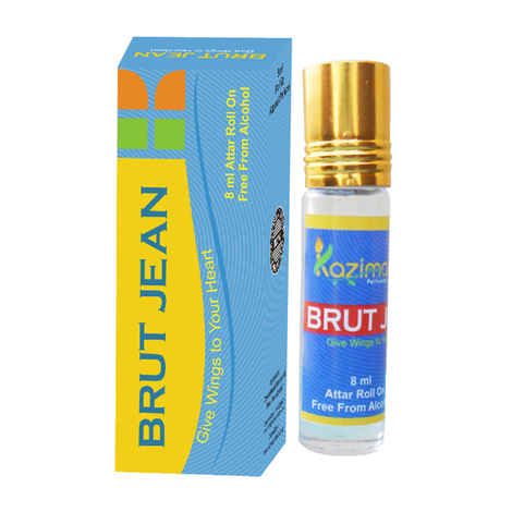 Buy Kazima Brut Jean Apparel Concentrated Attar Perfume (8 ml) - Purplle