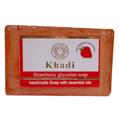 Buy Khadi Strawberry Soap 125 g - Purplle