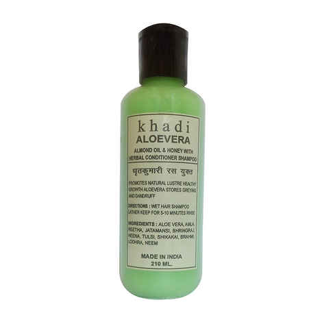 Buy Khadi Aloevera Almond oil Honey with Herbal Conditioner Shampoo 210 ml - Purplle