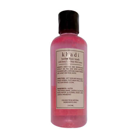 Buy Khadi Honey Rose Water With Lemon Herbal Face Wash 210 ml - Purplle