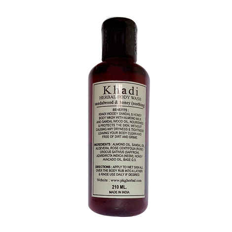 Buy Khadi Sandalwood Honey Soothing Herbal Body Wash 210 ml - Purplle