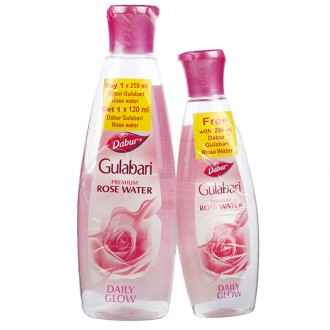 Buy Dabur Gulabari Rose Water (250 ml) + Dabur Gulabari Rose Water (120 ml) - Purplle