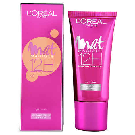 Buy L'Oreal Paris Mat Magique 12H Mat Foundation N3 (30 ml) - Purplle